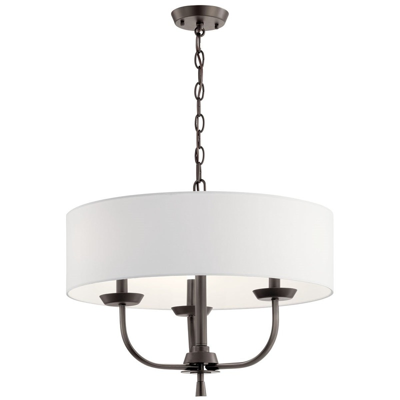 Kichler 52384OZ Three Light Chandelier, Olde Bronze