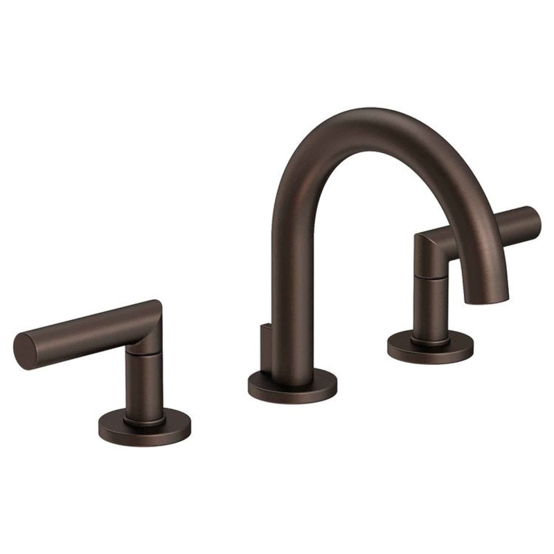 Lavatory Faucet Pavani Widespread 8 to 20 Inch Spread 2 Lever ADA English Bronze 1.2 Gallons per Minute Brass Spout Height 3-1/8 Inch
