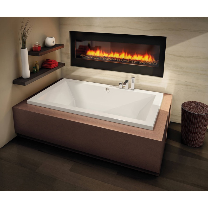 MAAX 102785-055-001 Aiiki 7242 Acrylic Drop-in Center Drain Aerofeel Bathtub in White