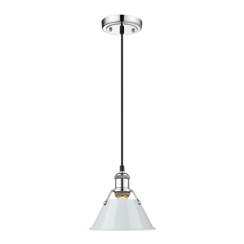 One Light Mini Pendant from the Orwell Collection in Chrome Finish by Golden