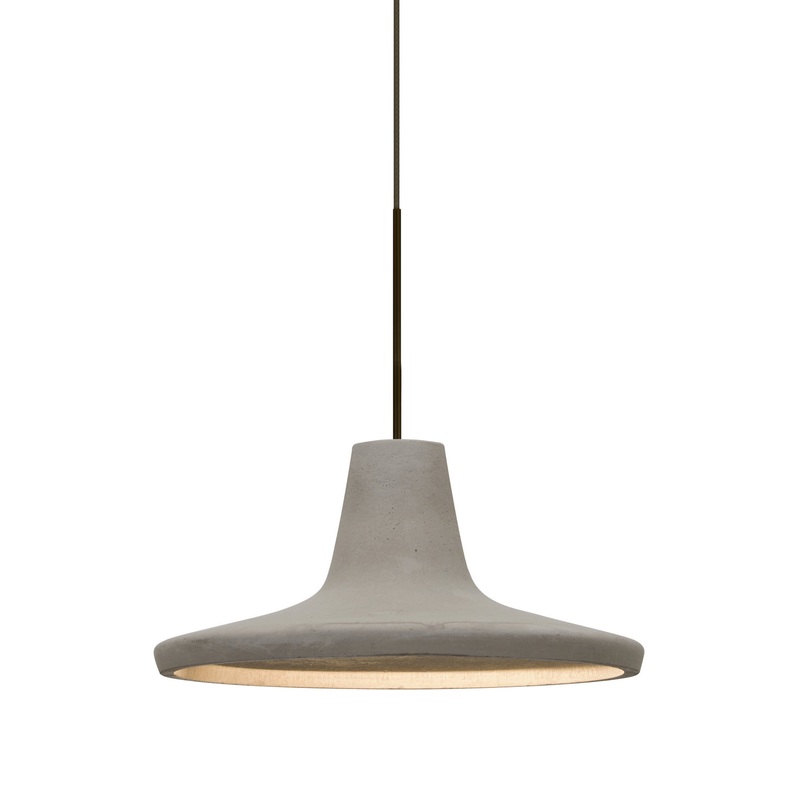 One Light Pendant from the Modus Collection in Bronze Finish by Besa