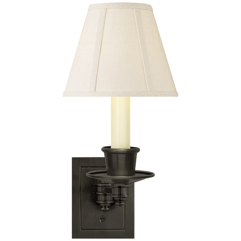 One Light Swing Arm Wall Lamp from the Swing Arm Sconce Collection in Bronze Finish by Visual Comfort Signature