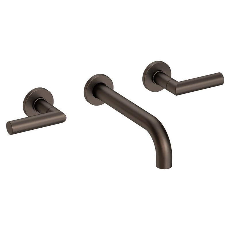 Pavani Two Handle Wall-Mount Bathroom Faucet – English Bronze