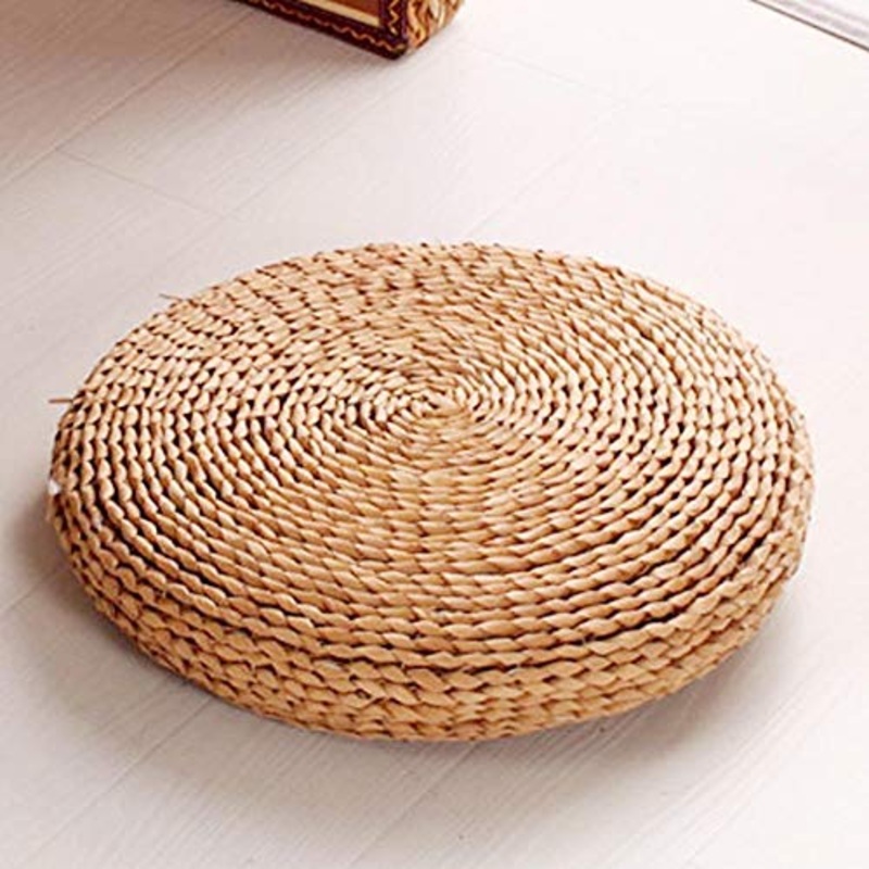 Rattan Cerimonia del t Culto Buddha Pad Meditazione Ispessimento Pupa Seduta Futon Cuscino Tatami Yoga Mat-Erba di Pampa_40x40cm