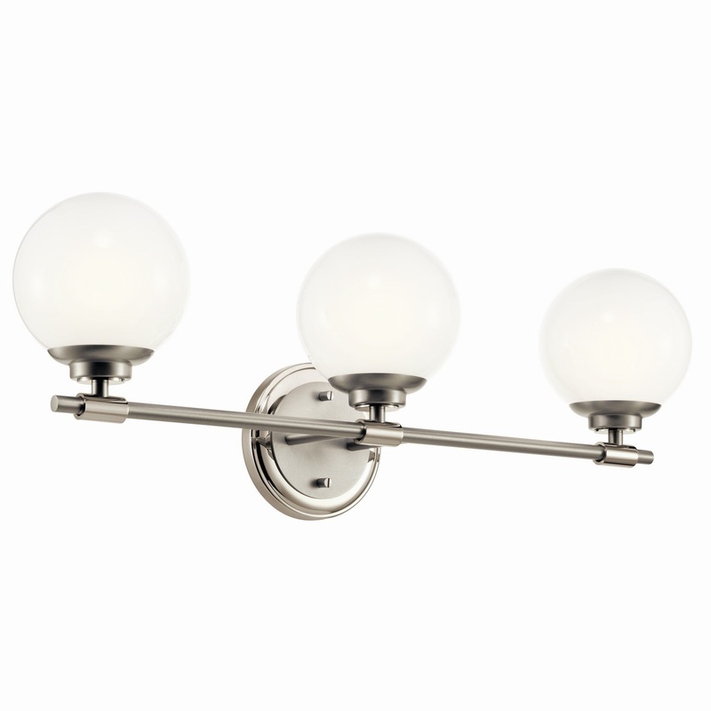 Three Light Vanity from the Benno Collection in Polished Nickel Finish by Kichler