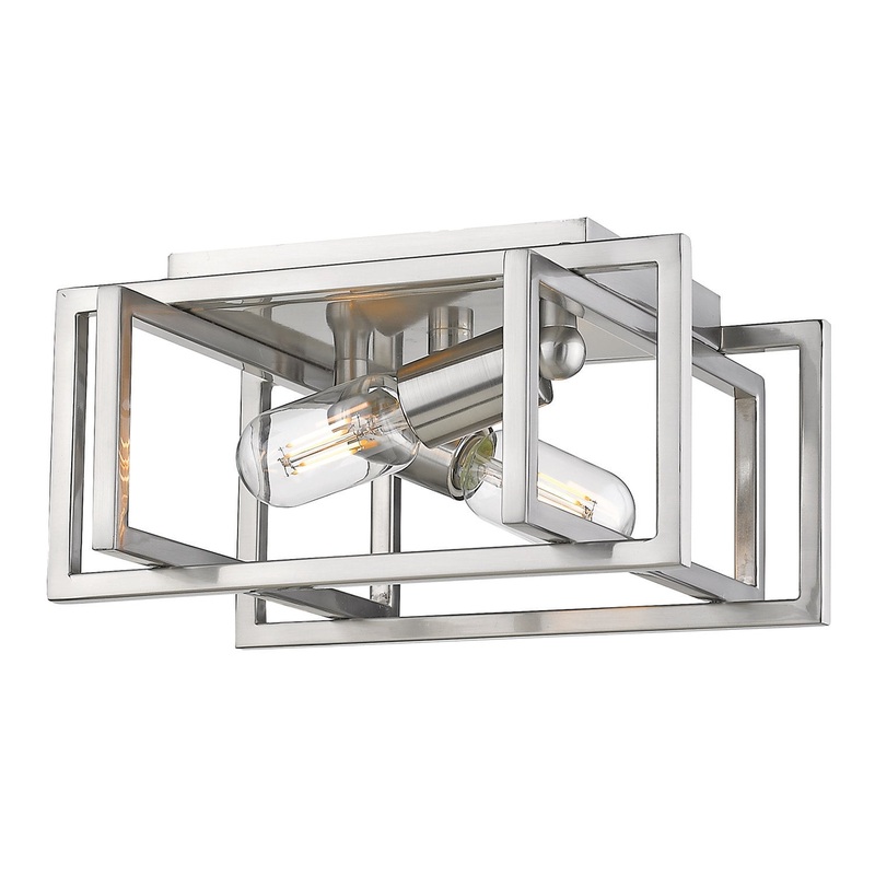 Tribeca Flush Mount in Pewter with Pewter Accents