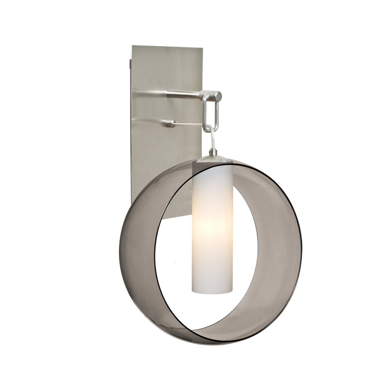 Besa 1WP-PLATOSM-LED-SN Plato One Light Wall Pendant Satin Nickel