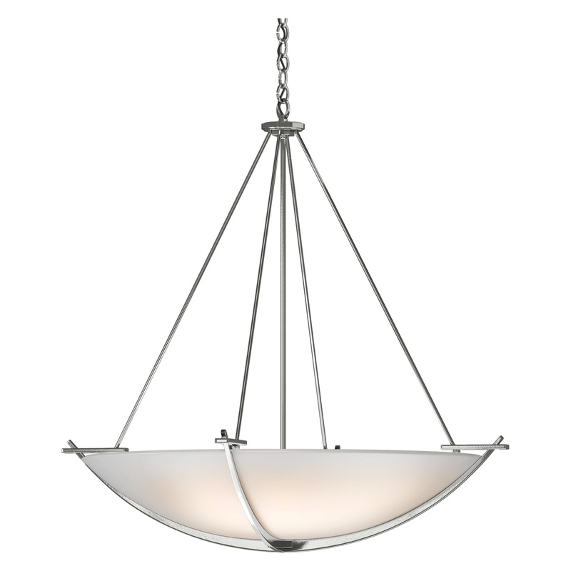 Compass Large Scale Pendant Sterling Opal Glass (GG)