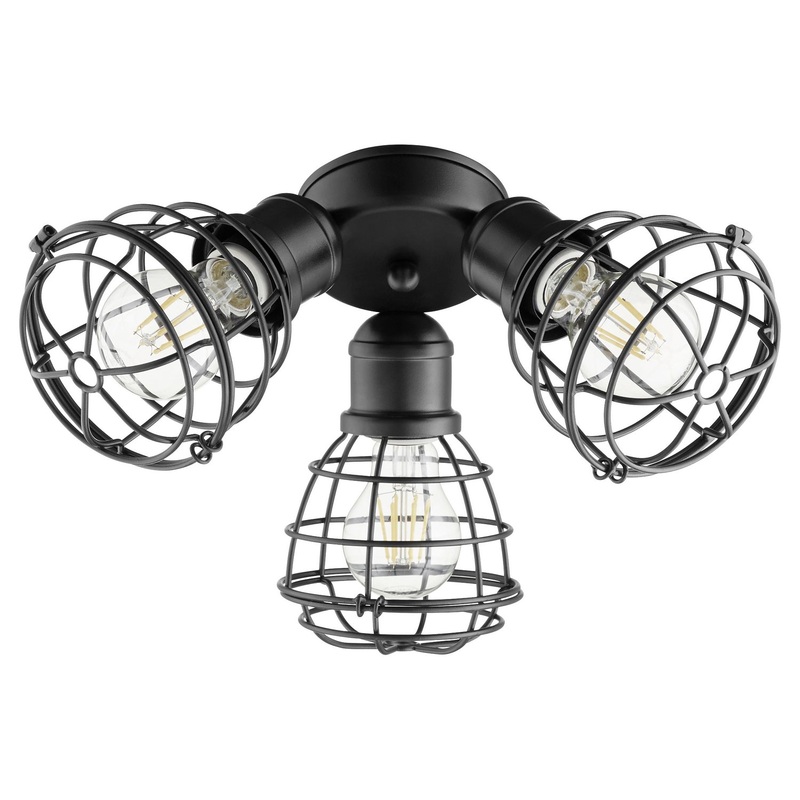 LED Patio Light Kit from the 2314 Light Kits Collection in Textured Black Finish by Quorum