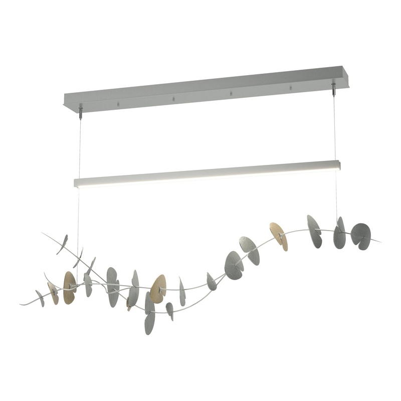 Lily LED Pendant Vintage Platinum Modern Brass