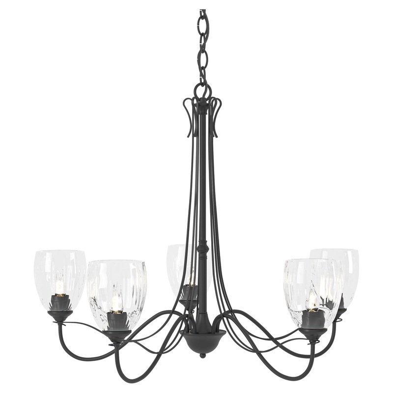 Trellis 5-Arm Chandelier Black