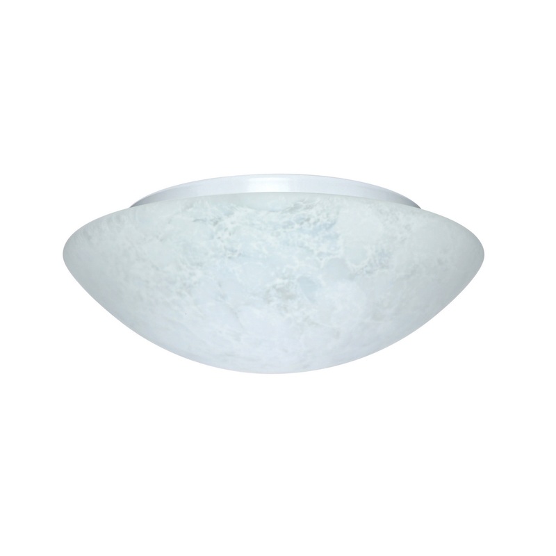 Two Light Ceiling Mount from the Nova Collection in Carrera Finish by Besa