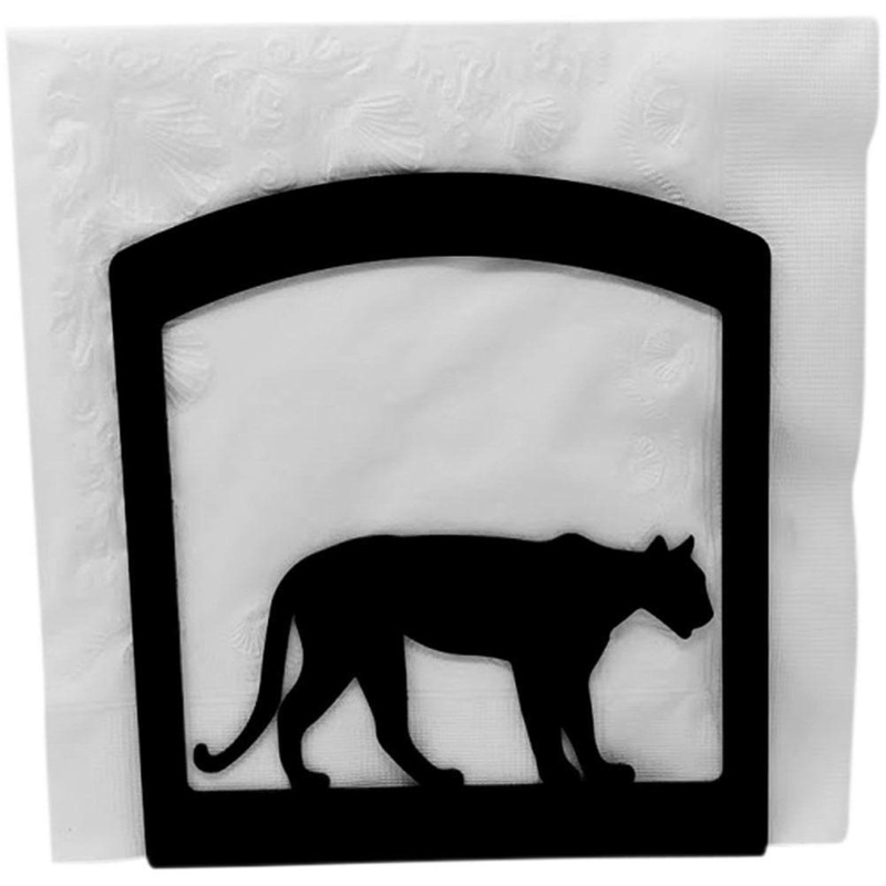 Village Wrought Iron NH-341 Mountain Lion Napkin Holder