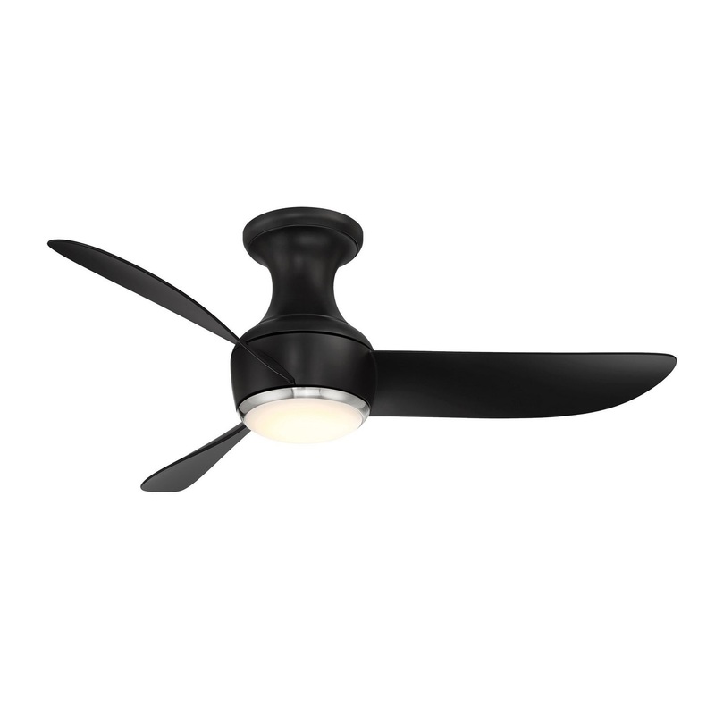 3-blade Corona Ceiling Fan by Modern Forms Fans (Wet Rated) 44″ Brushed Nickel/Matte Black CCT