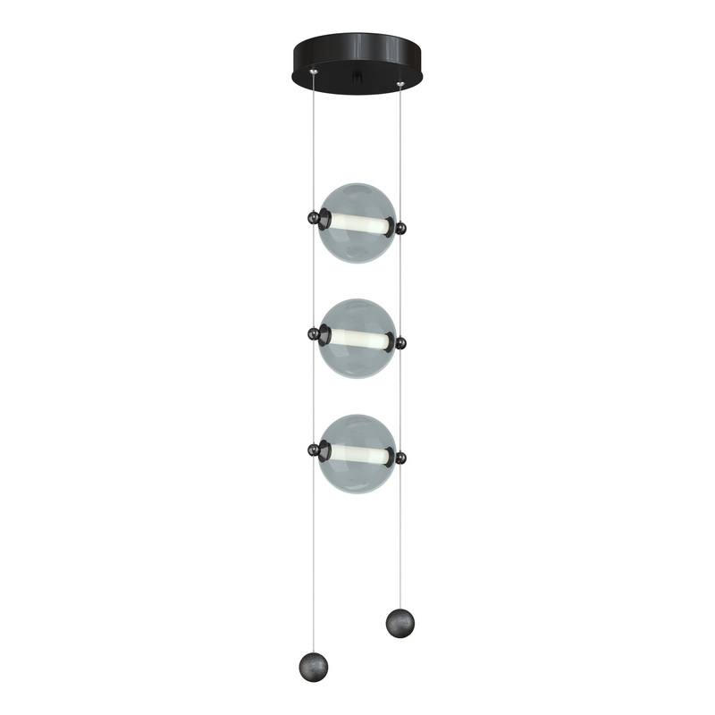 Abacus 3-Light LED Pendant Ink Cool Grey Glass (YL)