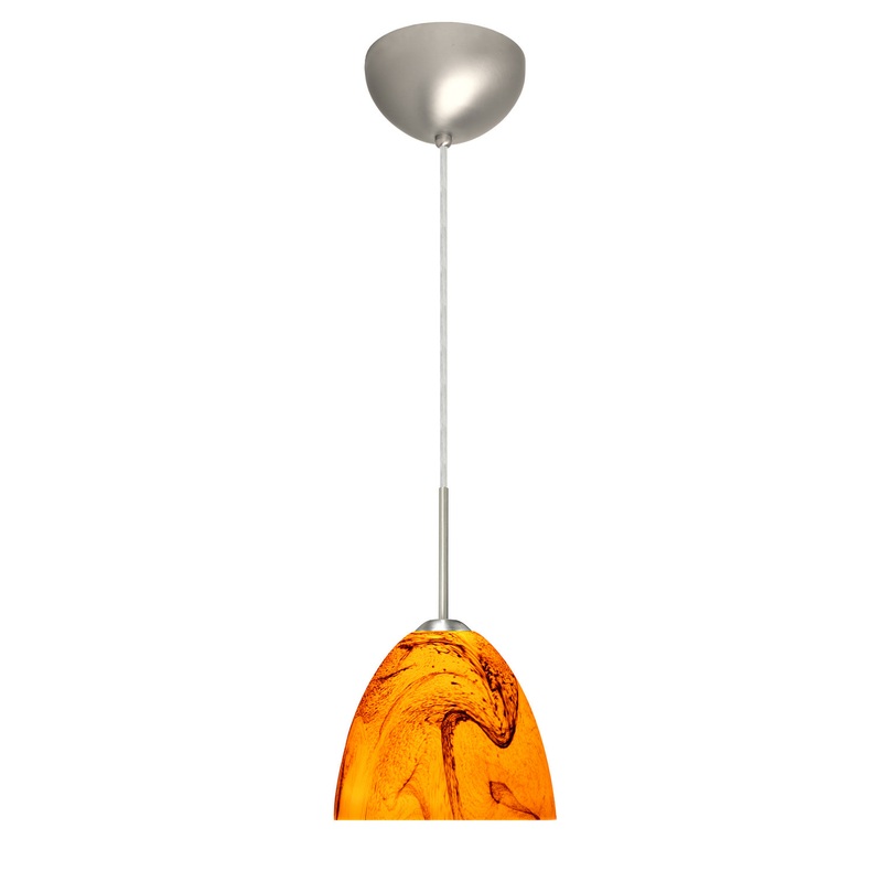 Besa 1BC-7572HB-LED-SN Sasha One Light Pendant Satin Nickel