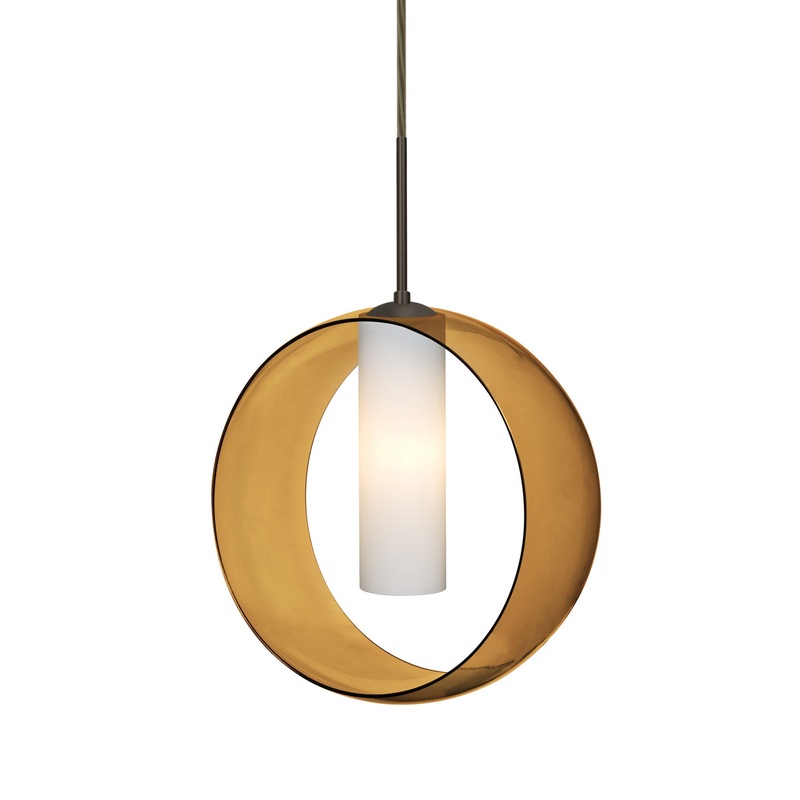 Besa 1JC-PLATOAM-BR Plato One Light Pendant Bronze