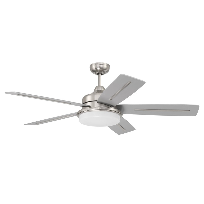 Craftmade DRW54BNK5 Drew 54″Ceiling Fan Brushed Polished Nickel