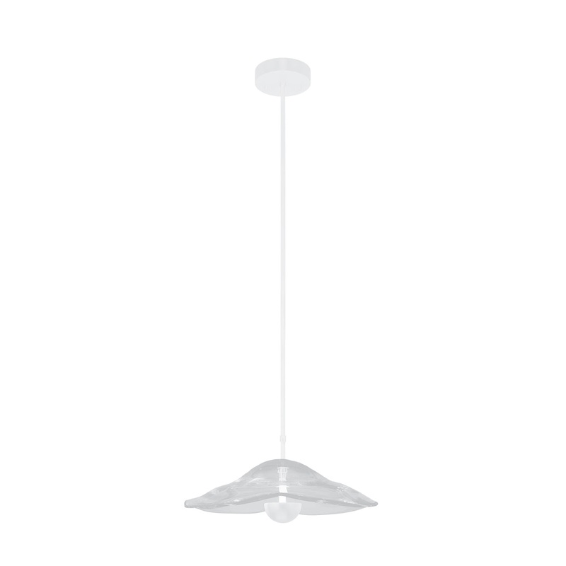 Embark 16″W Round Pendant White/Blue