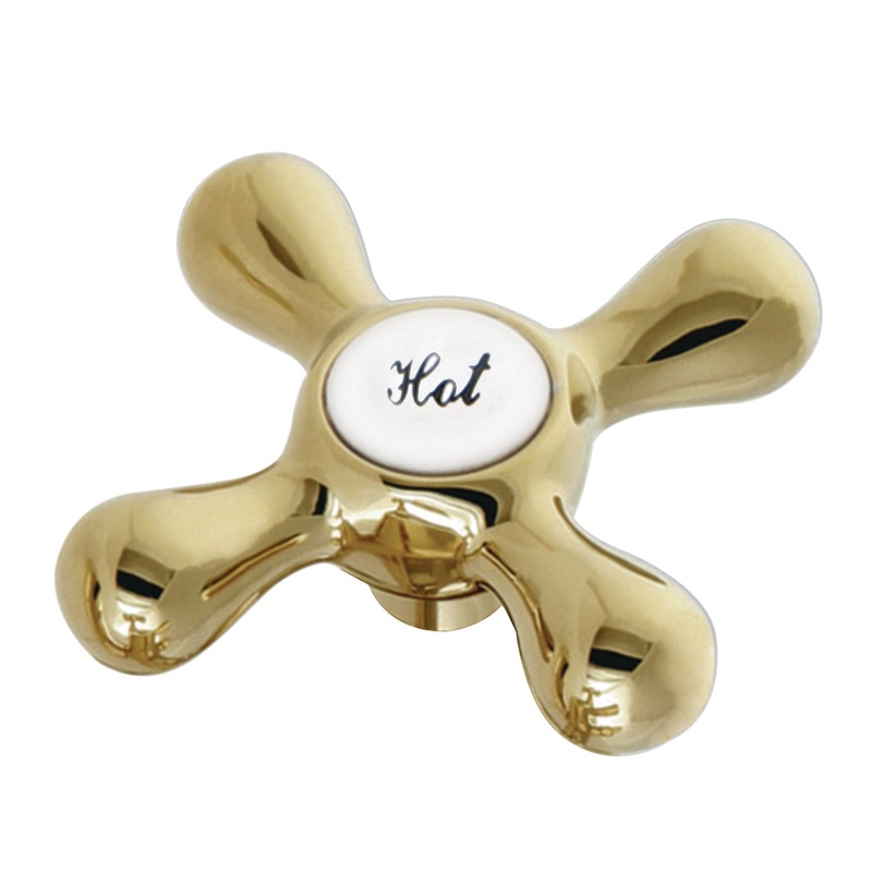 KSH266PBH Hot Metal Cross Handle, Polished Brass