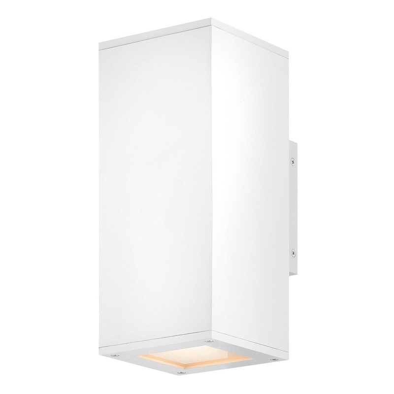 LED Wall Mount from the Tetra Collection in Textured White Finish by Hinkley