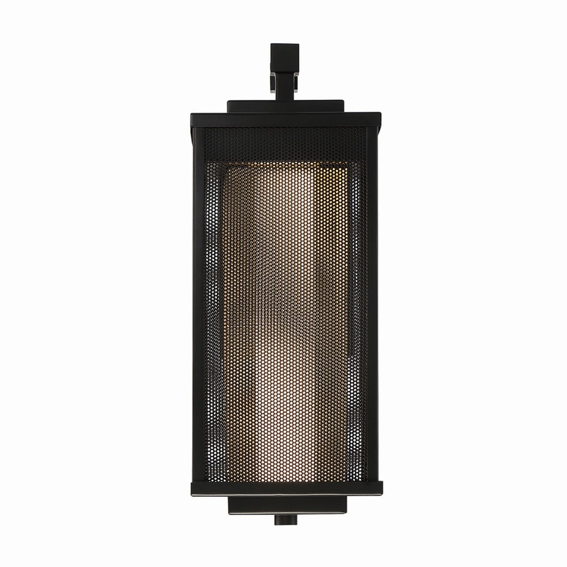 LED Wall Sconce from the Brama Collection in Black/Gold Finish by Eurofase