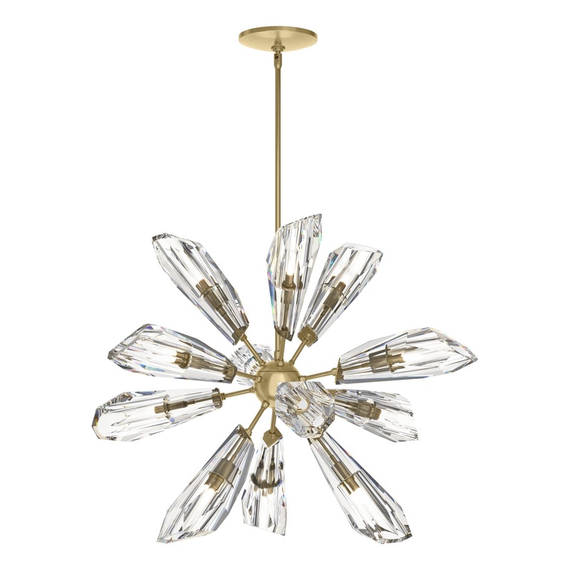Luma 12-Light Starburst Pendant Modern Brass