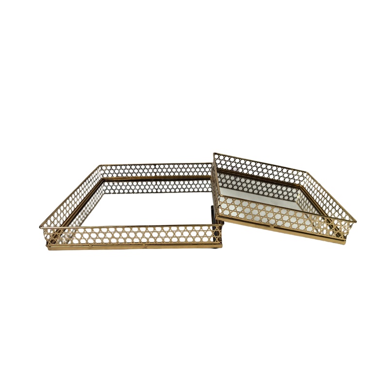 Nina Tray – Rectangle – Large – Gold