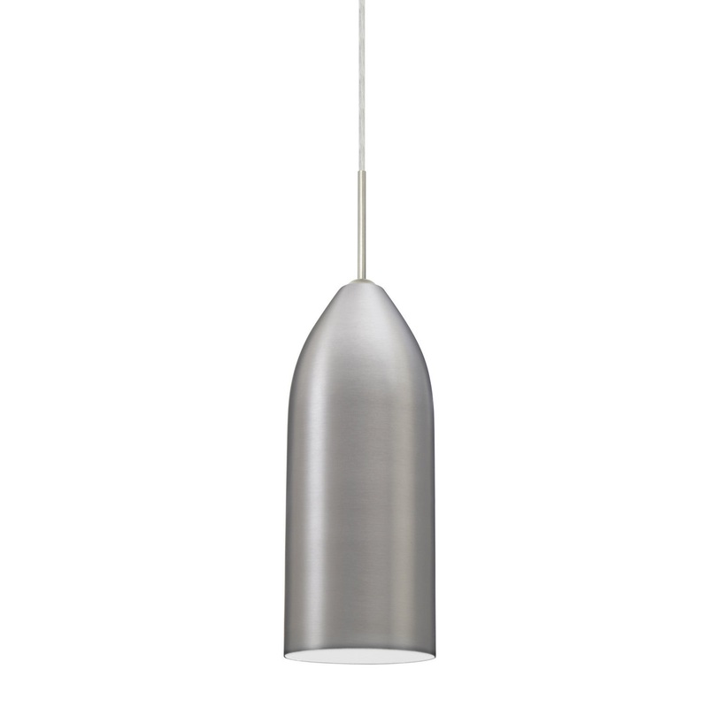 One Light Pendant from the Lindy Collection in Satin Nickel Finish by Besa