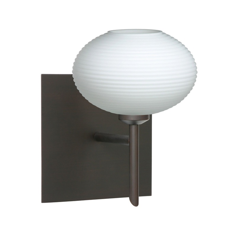 One Light Wall Sconce from the Lasso Collection in Bronze Finish by Besa