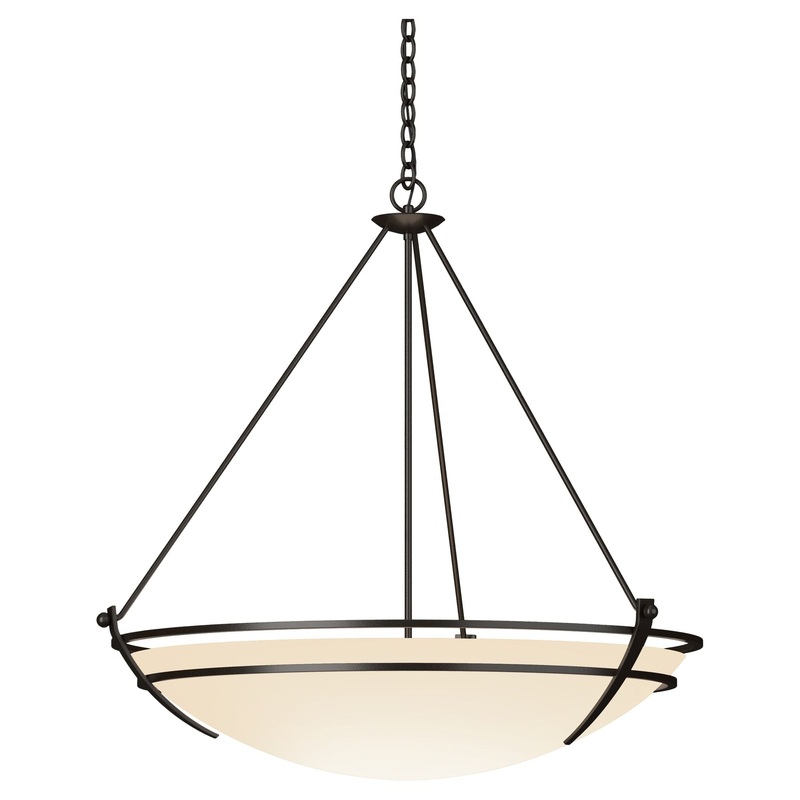 Presidio Tryne Large Scale Pendant Oil Rubbed Bronze Opal Glass (GG)