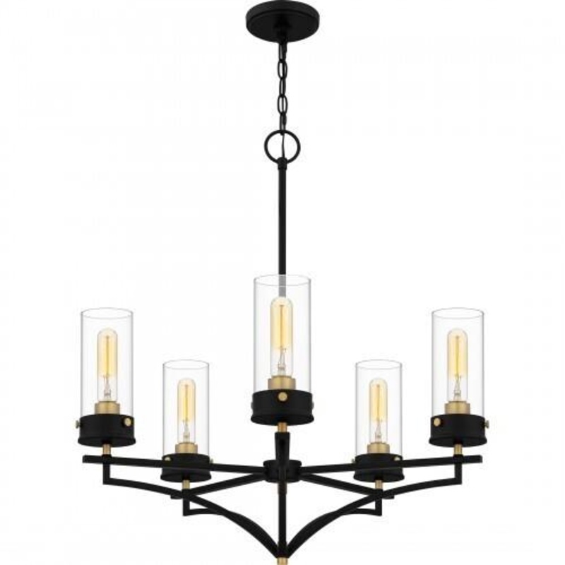 Quoizel HLS5026MBK Hillside Chandelier 5 lights matte black Chandelier