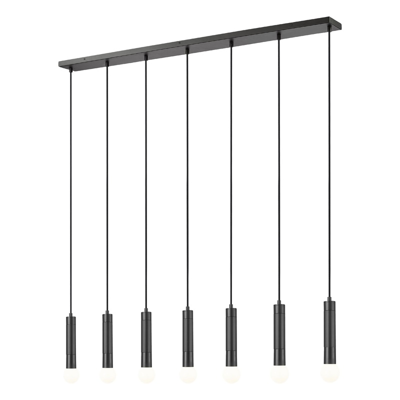 Stari 7-Light Linear Chandelier Matte Black