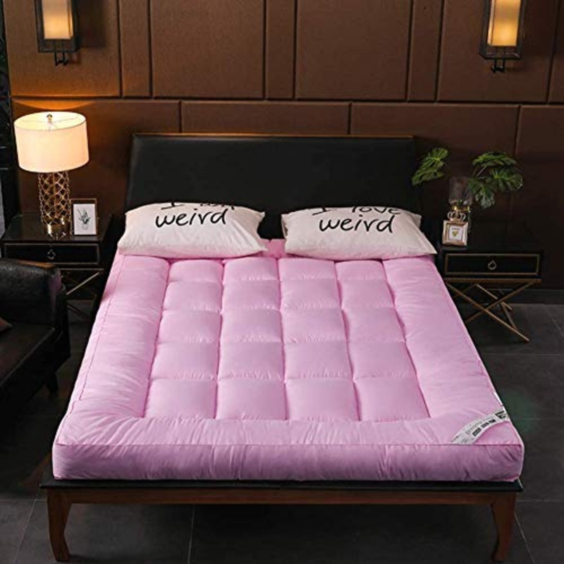 Z&HA Giapponese Piano Materasso Futon, Tatami Tappetino Portatile Materassino da Campeggio Bambini Sleeping Pad Pieghevole Roll Up Piano Lounger Divano Letto,Rosa,100x200cm