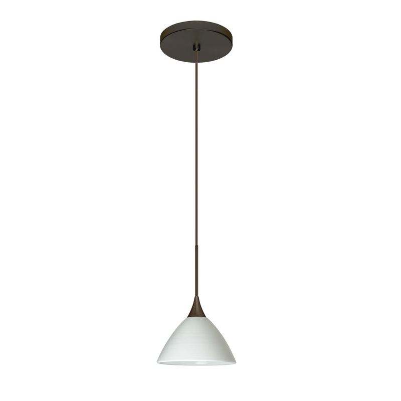 Besa 1XT-1743KR-LED-BR Domi One Light Pendant Bronze