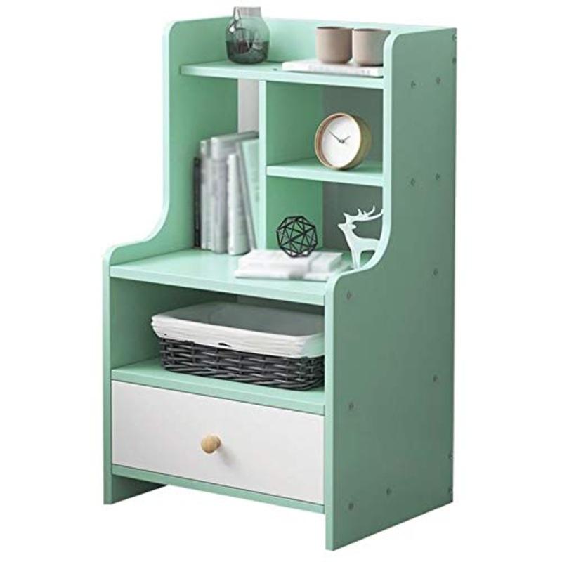 Comodino Multi-livello Spazio Cassetto Indipendente Semplice Moderna Camera Da Letto Comodino Multifunzionale Armadio di Immagazzinaggio 37X30X60CM FANJIANI