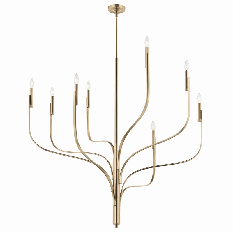 Eight Light Chandelier from the Livadia Collection in Champagne Bronze Finish by Kichler