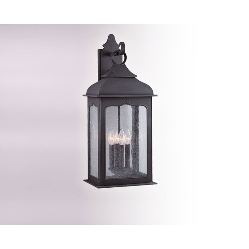 Four Light Wall Lantern from the Henry Street Collection in Colonial Iron Finish by Troy Lighting