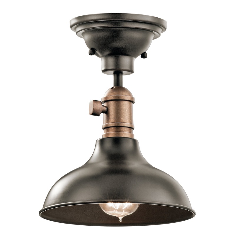 Kichler 42579OZ One Light Mini Pendant/Wall, Olde Bronze