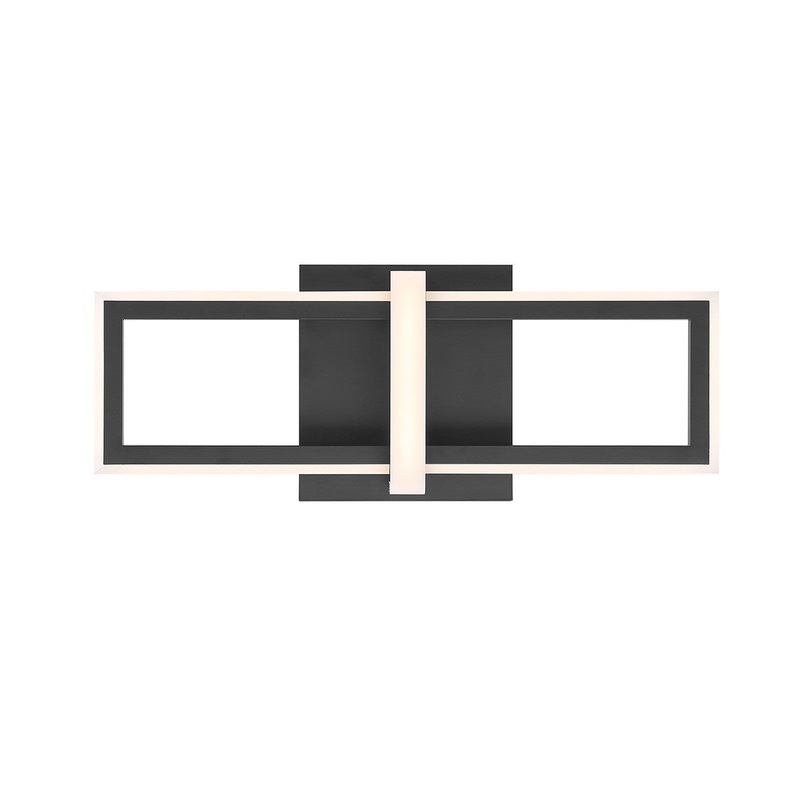 LED Wall Sconce from the Bordo Collection in Black Finish by Eurofase