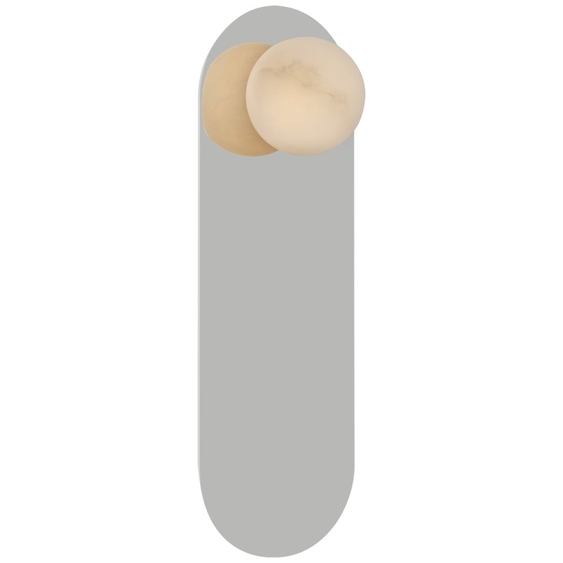 LED Wall Sconce from the Pertica Collection in Polished Nickel Finish by Visual Comfort Signature