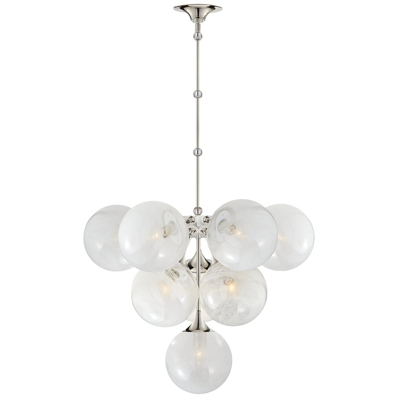 Ten Light Chandelier from the Cristol Collection in Polished Nickel Finish by Visual Comfort Signature