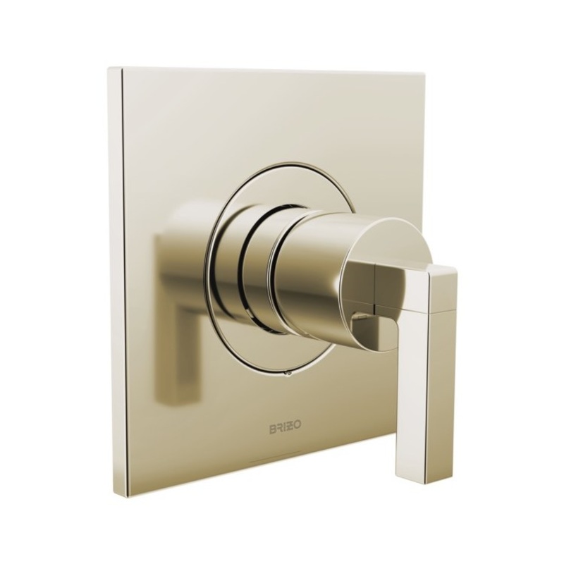 Thermostatic Trim Frank Lloyd Wright Square Less Handle 1 Less Handle Brilliance Polished Nickel ADA Brass