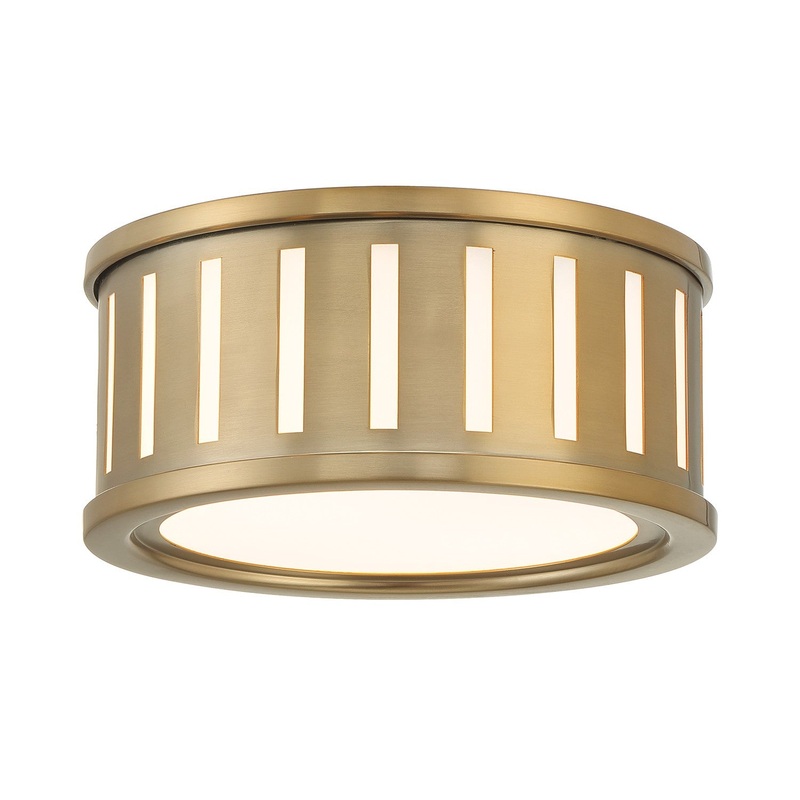 Two Light Flush Mount from the Kendal Collection in Vibrant Gold Finish by Crystorama
