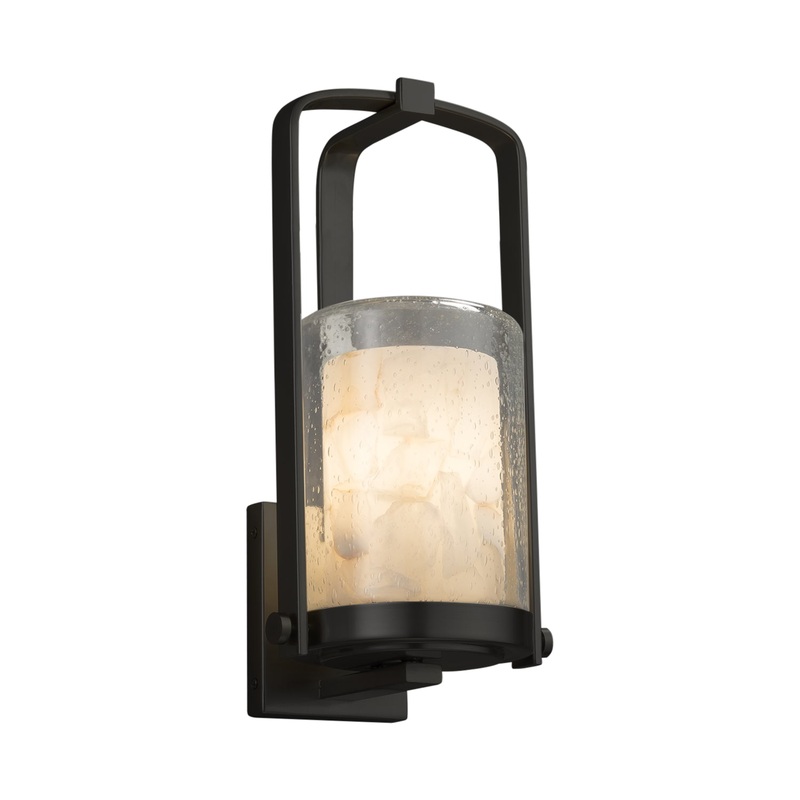 Wall Sconce from the Alabaster Rocks! Collection in Matte Black Finish by Justice Designs