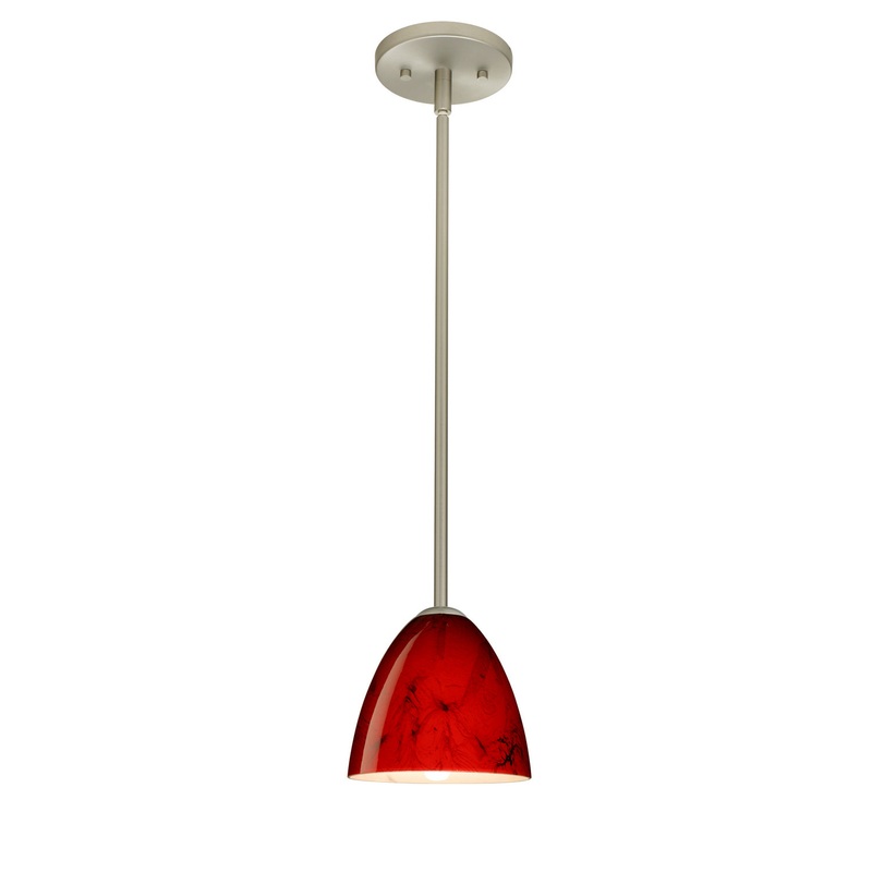 Besa 1TT-4470MA-LED-SN Vila One Light Pendant Satin Nickel