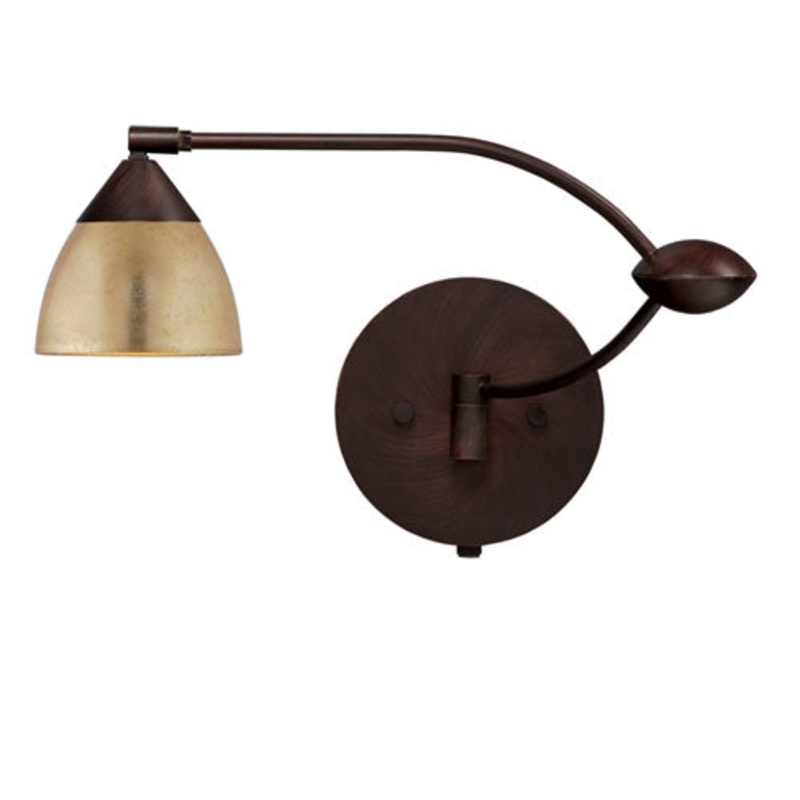 Besa 1WU-1758GF-BR Divi One Light Swing Arm Wall Sconce Bronze (Discontinued)