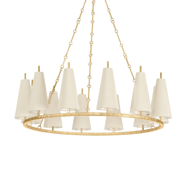 Corbett Lighting 480-42-VGL Tirana 12 Light Chandelier Vintage Gold Leaf