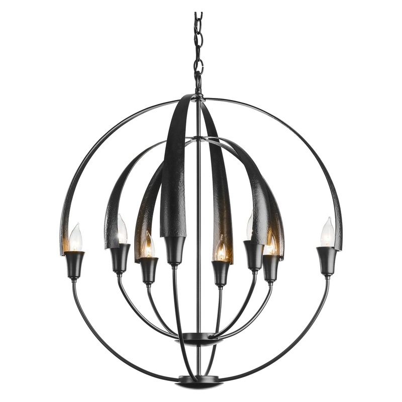 Double Cirque Chandelier Black