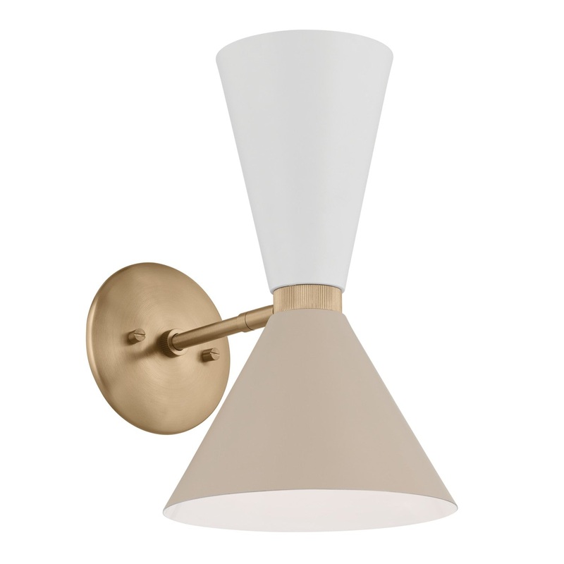 Kichler 52570CPZGRG Two Light Wall Sconce, Champagne Bronze